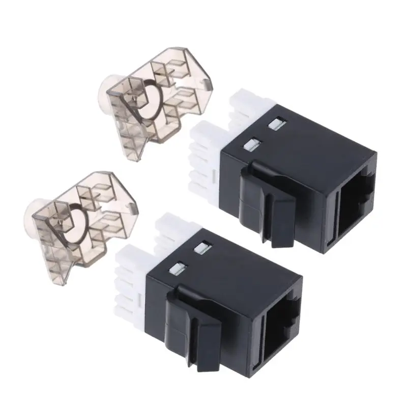 2 шт. UTP CAT6 сетевой модуль RJ45 соединительный кабель адаптер Keystone Jack T3LB