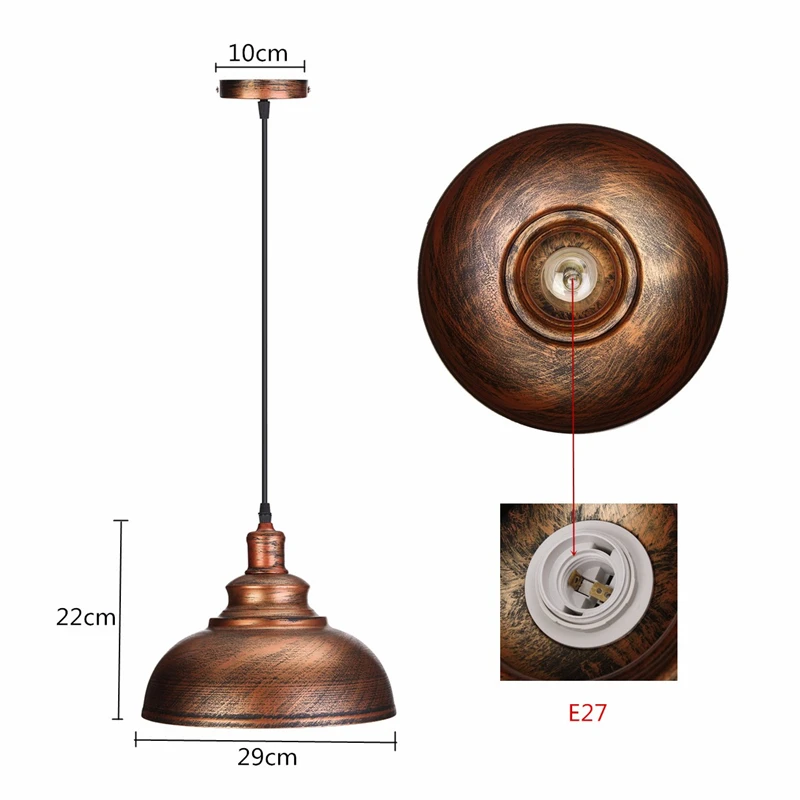 Винтажные подвесные светильники Ретро промышленная подвесная люстра Лофт подвесные светильники E27 лампа для столовой ресторана