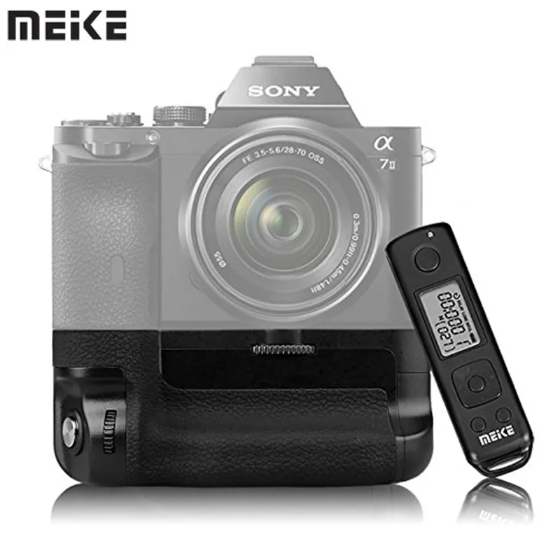 Meike MK-A7II Pro Встроенный 2,4g беспроводной контроль батарейный блок для sony A7 II A7II A7SII A7MII A7RII как sony VG-C2EM