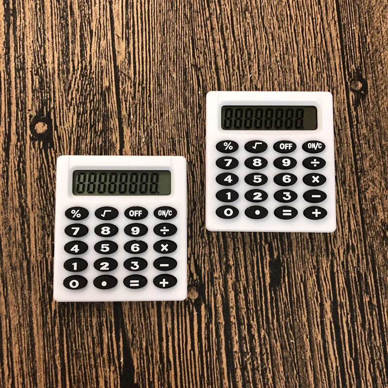 Карманный мультяшный мини-калькулятор Ручной Карманный Монетный калькулятор на батареях переносная Детская компьютерная игрушка