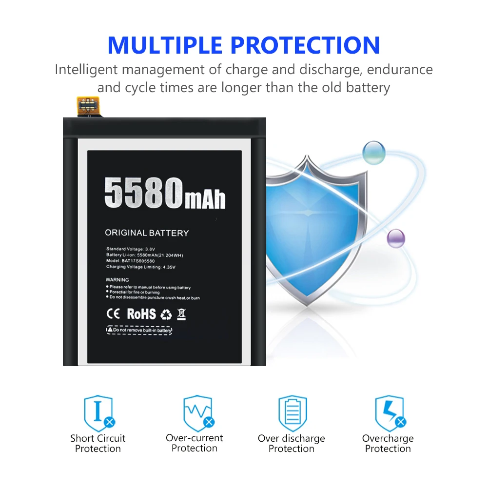 5580mAh BAT17S605580 литий полимерная батарея мобильного телефона Для DOOGEE S60 Lite запасные