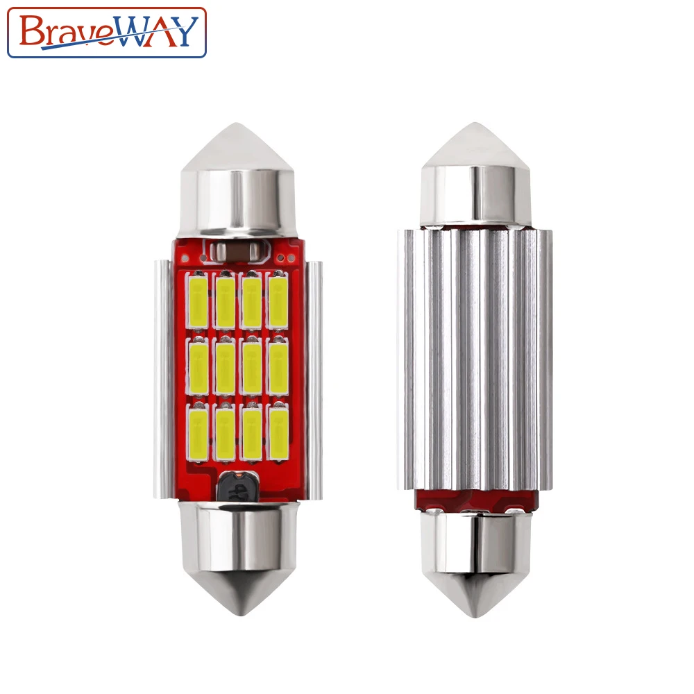 BraveWay 1 шт. 31 мм 36 мм 39 мм 41 мм светодиодный светильник C5W C10W супер яркий 4014 SMD Canbus без ошибок авто Интерьер Doom лампа для стайлинга автомобилей