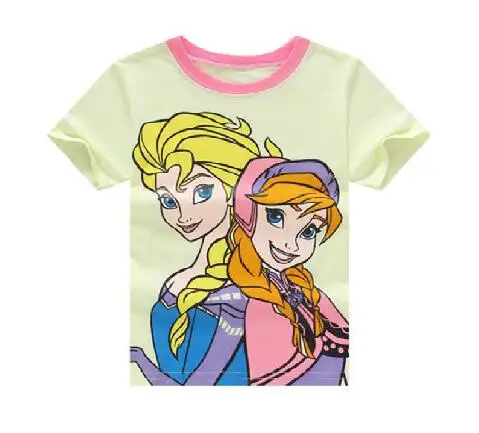 

Children T-shirt Girls Tees Baby Girl long Sleeve Elsa Anna T Shirts Kids Summer Wear Girls Clothing 3~8y