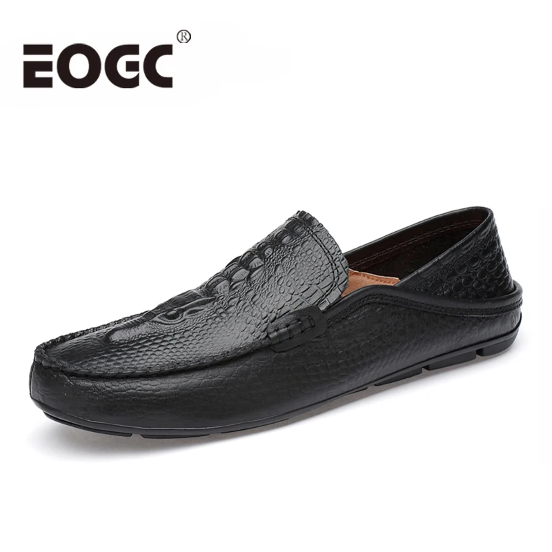 

Plus Size 46 100% Men Cow Leather Casual Shoes Crocodile Genuine Leather Men Loafer High Quality Handmade Men shoes