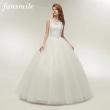 Fansmile Encaje Coreano Up vestidos de novia de calidad 2020 Alibaba personalizado de talla grande vestido de novia foto Real FSM-002F