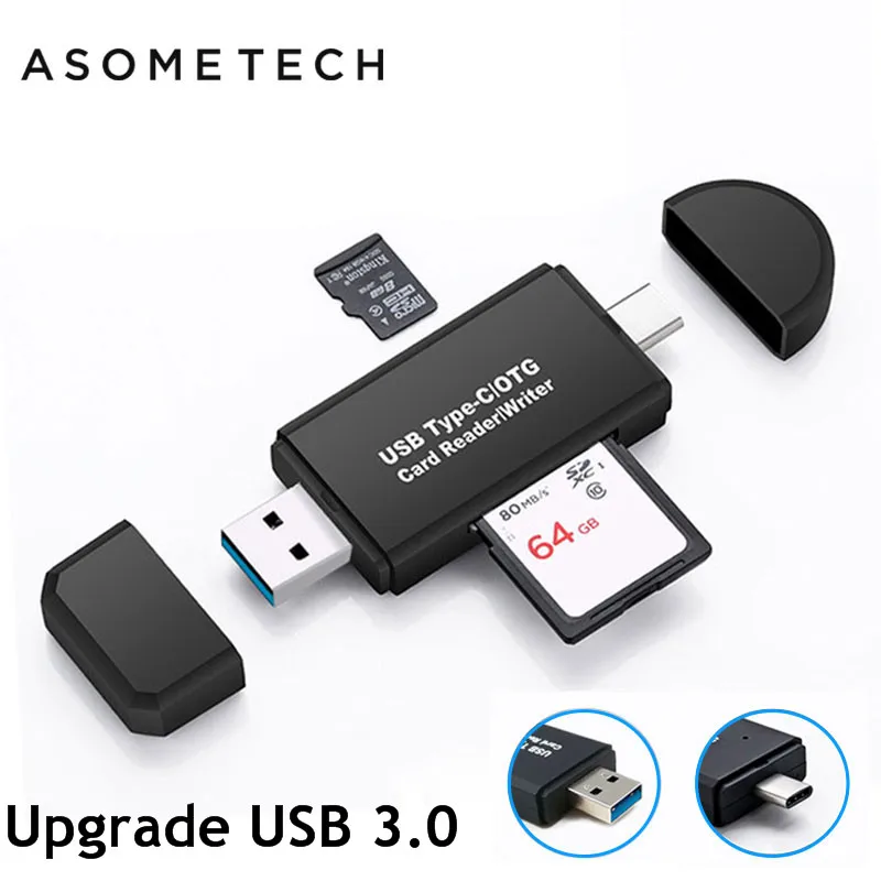 

Upgrade Card Reader USB 3.0 &Type C SD Micro SD TF Smart Memory Card Reader Adaptor For Macbook Pro Laptop PC Notebook Connector