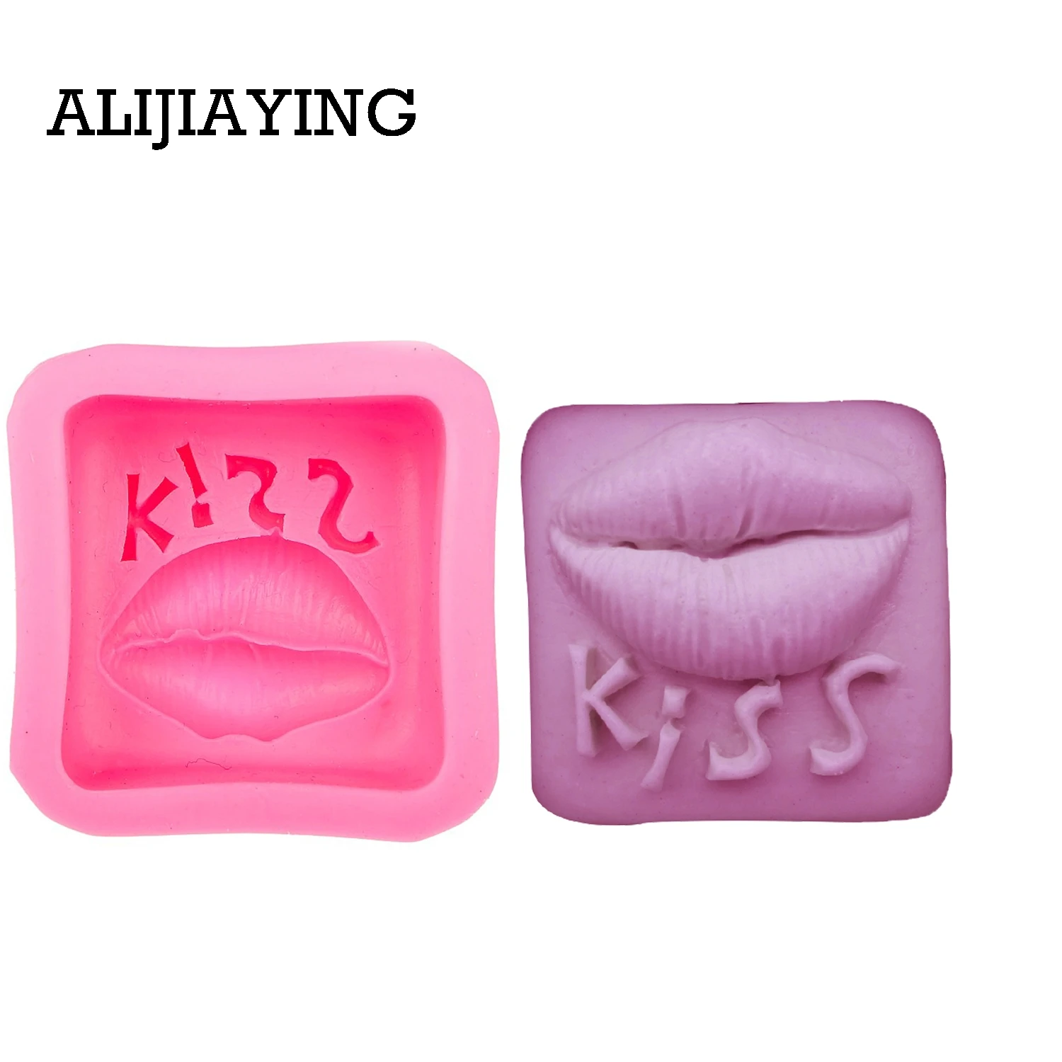 

M0508 1Pcs Lips kiss silicone molds for plaster, fondant cake molds soap chocolate mould for the Kitchen Baking Accessories