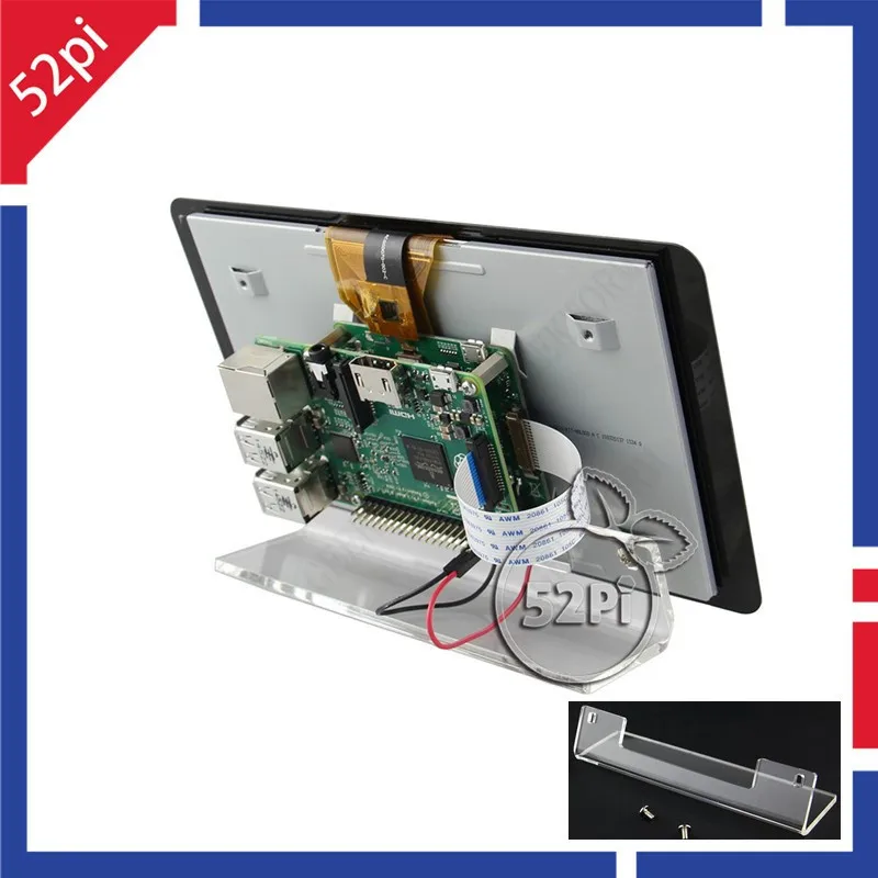 Прозрачный акриловый кронштейн для официального сенсорного экрана Raspberry Pi 7