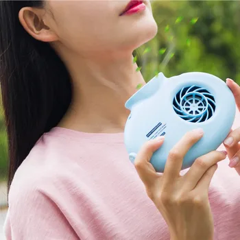 

Portable Battery Operated Neck Hanging Fan USB Rechargeable Desk Air Cooler Outdoor Indoor Mini Fan Appliance