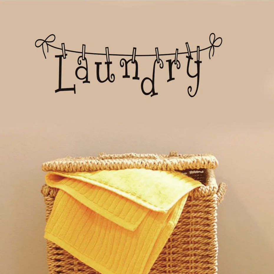 Laundry Signs Vinyl Wall Sticker For Laundry Room Wall Decor Laundry