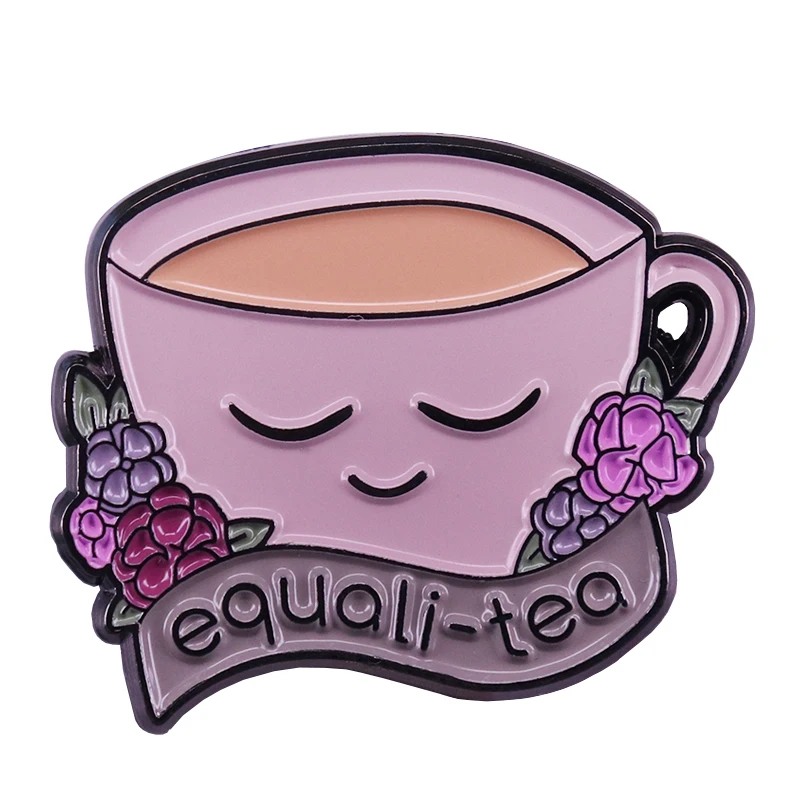 Equali чайный значок приятный cupa pin fun pun art tea lover Подарок|Броши| |