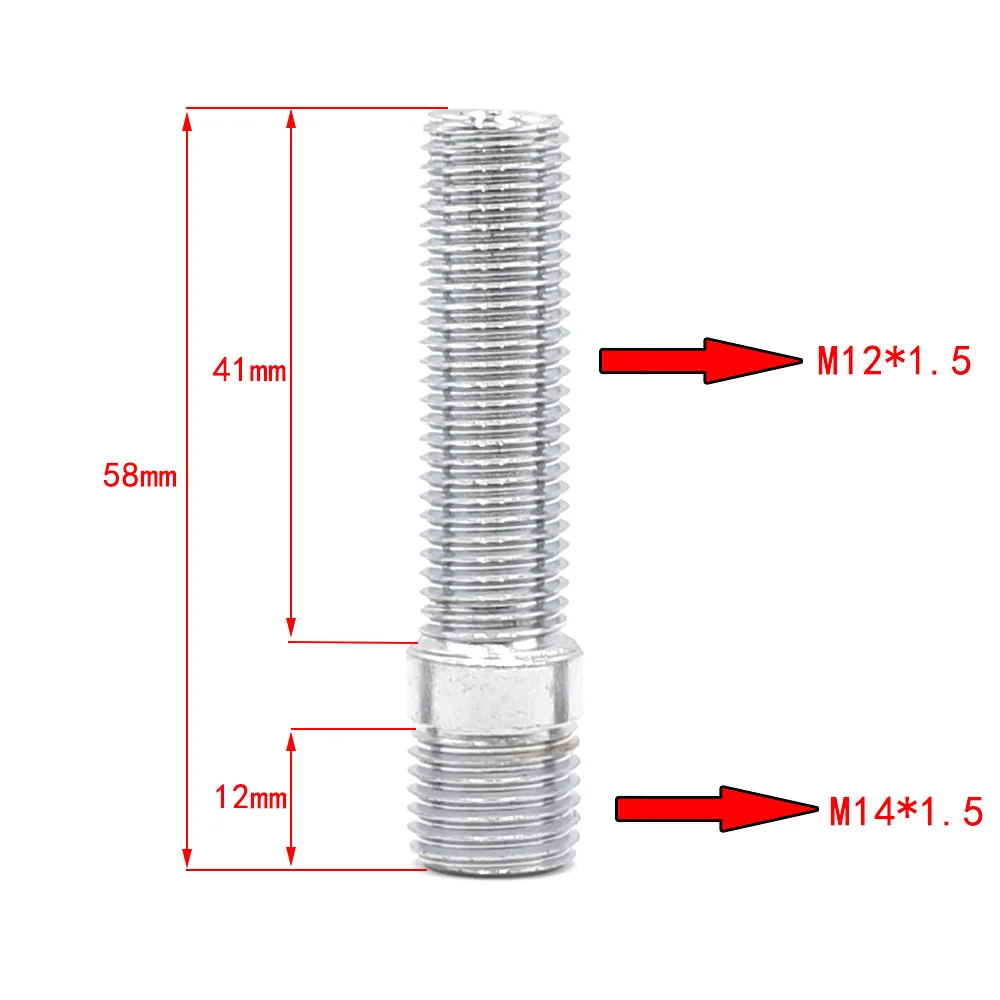 Cnspeed 20 шт. M14x1.5 к M12x1.5 гоночный автомобиль колесо Стад преобразования Tall lug болты заклепки 58 мм YC101107