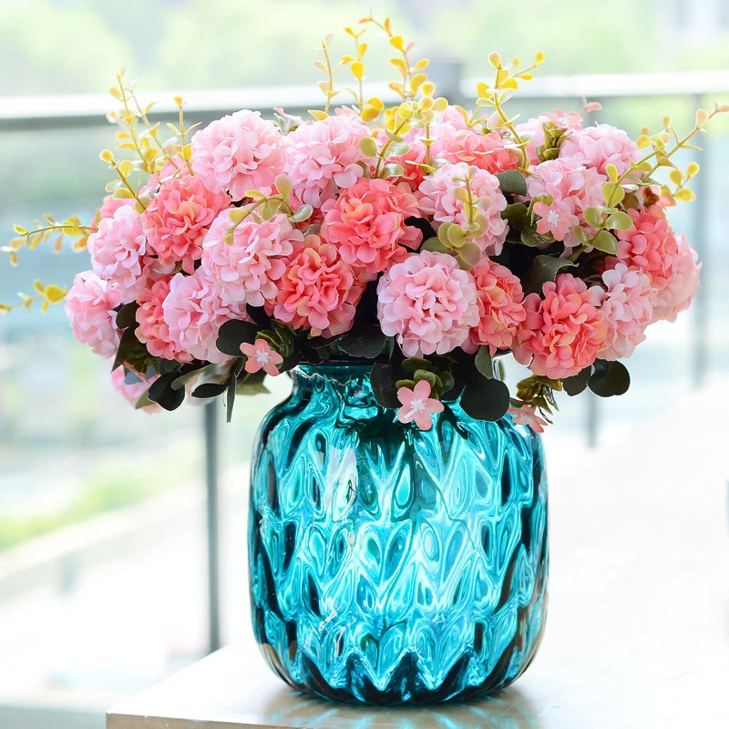 

10 Heads Hydrangea Artificial Flowers Artificial Bonsai Plants For decoration Spring Decoration Valentine's day Fake Flowers