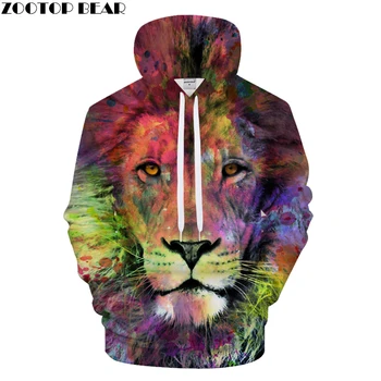 

Colorful Tiger 3D Hoodies Men Women Hoody Casual Sweatshirt Brand Pullover Print Tracksuit Streatwear Coat Drop Ship ZOOTOPBEAR
