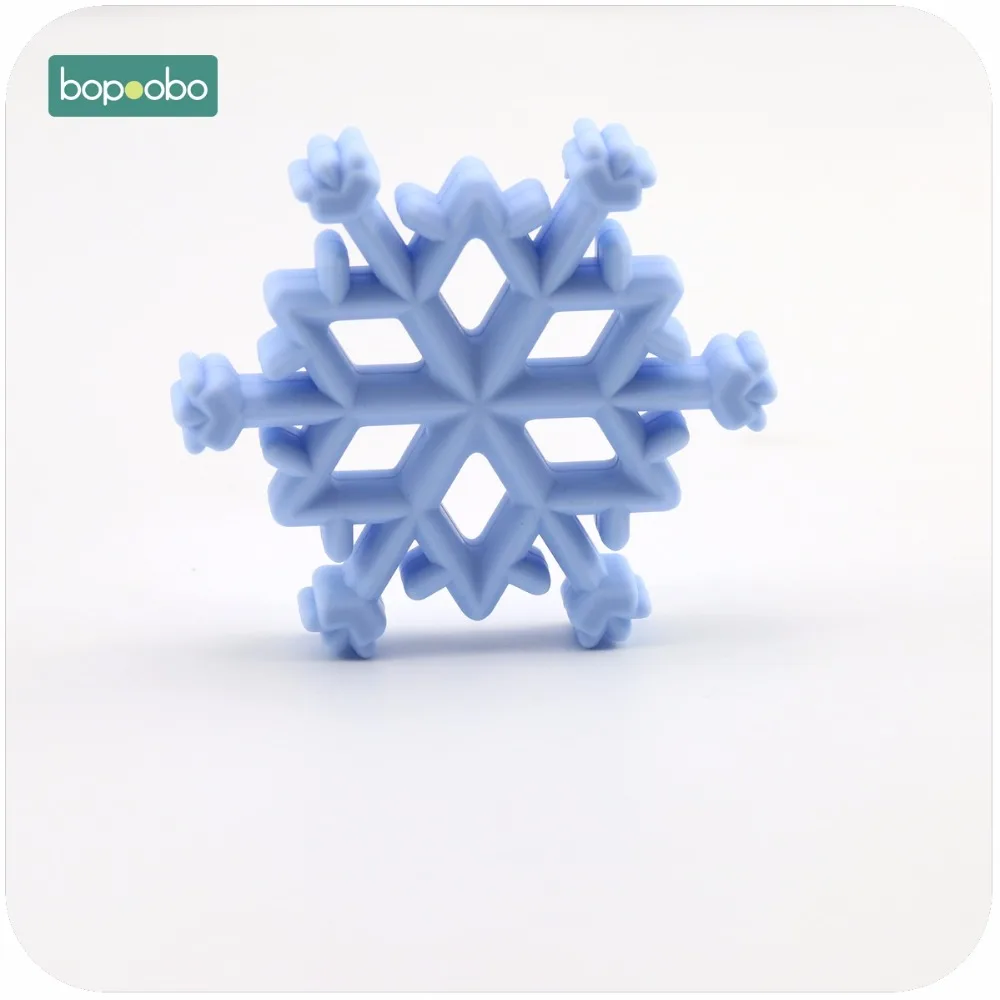 

Bopoobo Baby Nursing Teether Jewelry Christmas Snowflakes Food Grade Teether DIY Jewelry Accessories Necklace Pendant
