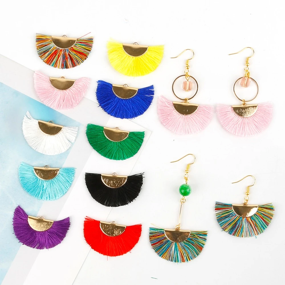 45x25mm/fan Tassel/gold Tassels/jewelry Accessories/jewelry Making
