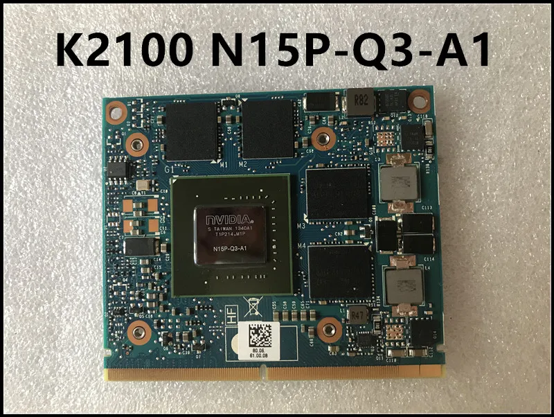 Original K2100M N15P Q3 A1 2GB CN 0G4FN0 video graphics card For HP ZBook 17 15 g1 Elitebook