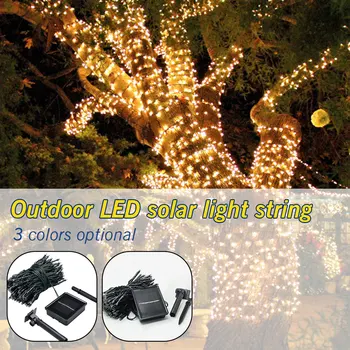 

Solar Led String Light 50/100/200LED RGB Single Color Decoration Light for Christmas Garden Light Holiday Outdoor Fairy