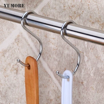 

Stainless Steel Round S Shaped Hooks House Kitchen Pot Pan Hanger Clothes Storage Rack Tool 10PCS/lot