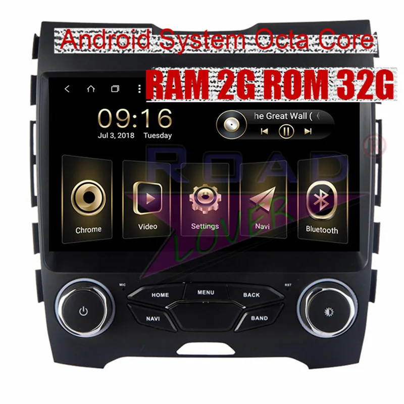 Roadlover Android 8.1 Car Media Center Player Radio For Ford Edge 2015