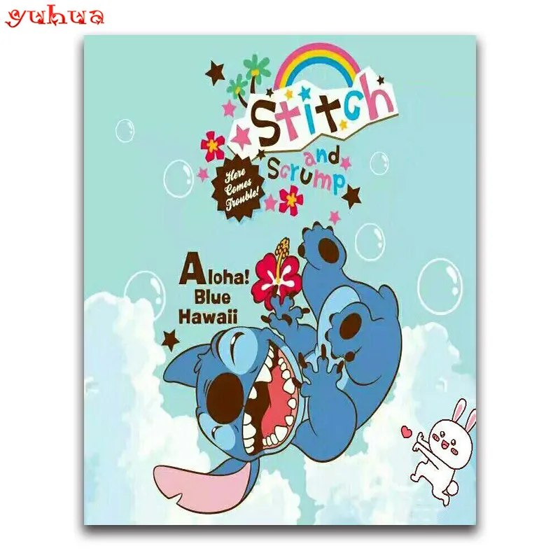 

Round Diamond mosaic colorful Disney Full Square Diamond embroidery Animal 5D DIY Diamond painting Cross stitch Cartoon Stitch