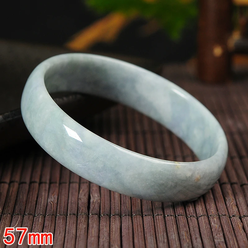 

Burmese jade pale green jade bracelet Genuine natural wrist 57# small circle mouth jade bracelet children's certificate