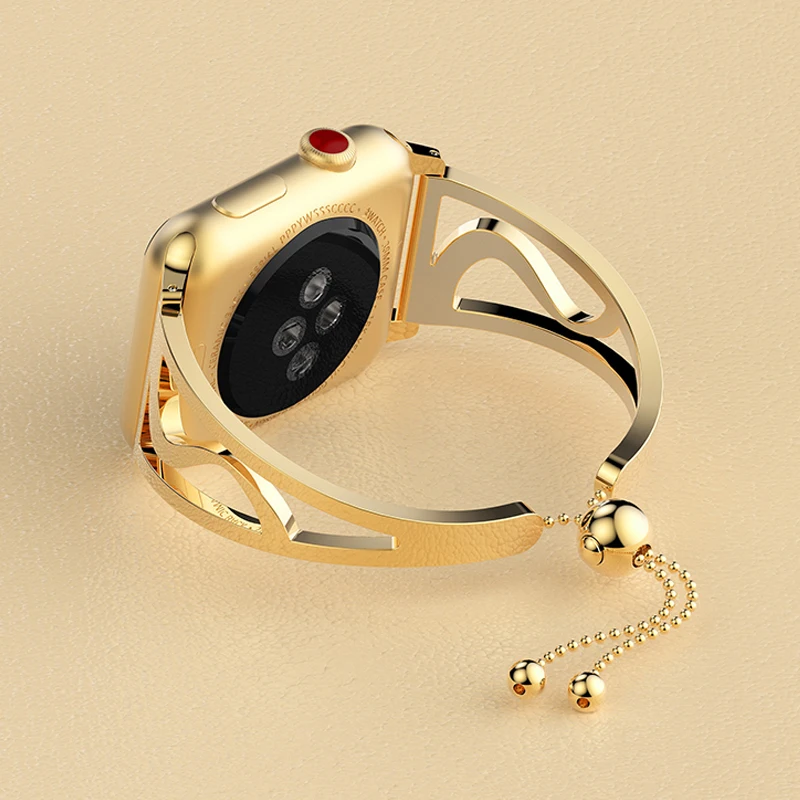 Ремешок из нержавеющей стали для Apple Watch Band люксовый браслет apple watch 5 4 3 band 40 мм/44 мм