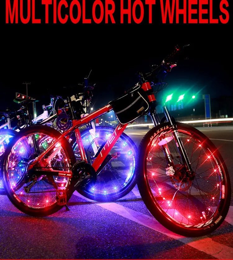 1 шт. 20 светодиодный подсветка для велосипедного колеса водонепроницаемые красочные велосипедные фонари велосипедная лампа спица велосипедного колеса Ночная безопасная лампа для езды