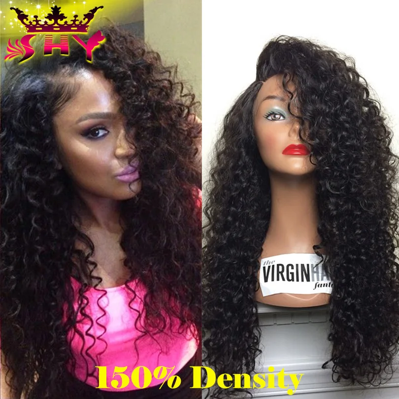 The Virgin Hair Fantasy 150 Density Full Lace Wigs Human Hair Curly