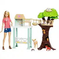 Original Barbie Doll Animal Rescuer Doll & Playset Kit Cute Room Baby Girl Toys For Children Poppenhuis Casa de Bonecas