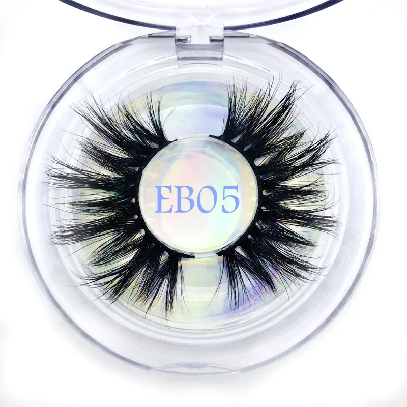 

New arrivals natural long EB05 Wholesale hot selling 25mm mink fur lashes 3D real mink eyelash custom packaging