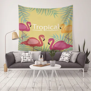 

Comwarm Wlid Animal of African Savanna Wall Hanging Gobelin Mural The King Lion Flamingo Printed Tapestry Room Decor Art