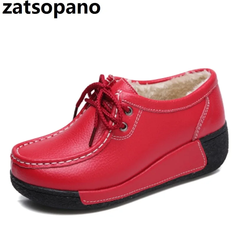 

Flats Slimming Shoes Women Fashion Leather Casual Shoes Women Fitness Lady Swing Shoes Autumn Winter Plush Top Quality Footwear