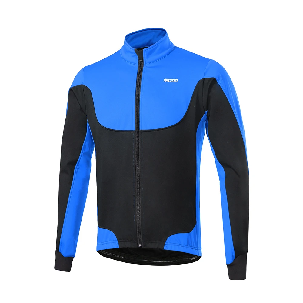 Arsuxeo Men's Cycling Jackets Windproof Thermal Fleece Lined Winter Cycling Jacket Outdoor Sport