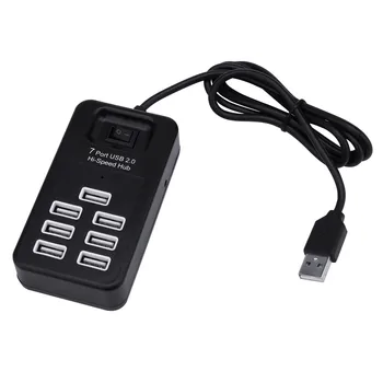 

USB Hub 2.0 4 Ports 1TB HDD Multi Hub USB Splitter High Speed 480Mbps With ON/OFF Switch For Tablet Computer Accessories 19Mar29