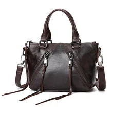 Женская сумка-мессенджер на одно плечо, Женская Роскошная сумка-портфель из натуральной кожи, Женская деловая сумка через плечо с верхней ручкой