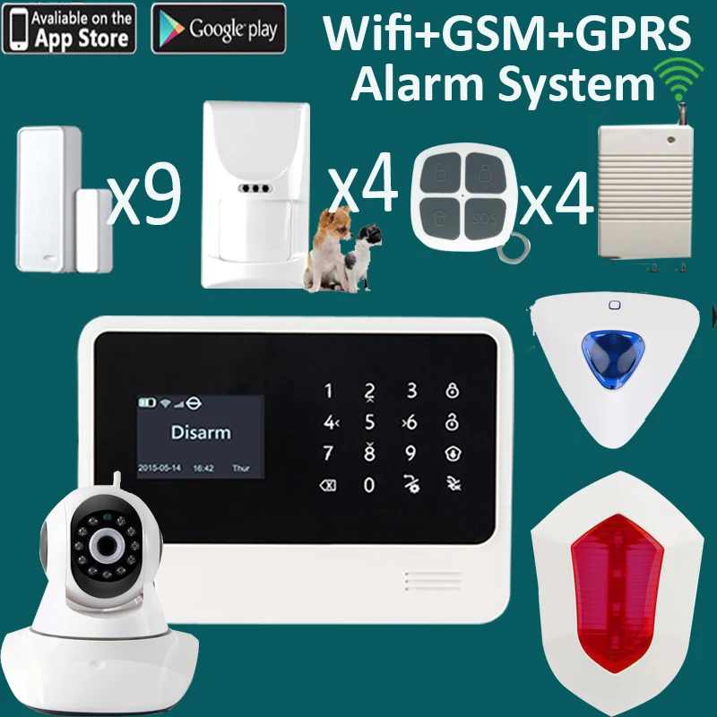 G90B Plus Wi Fi сигнализация система обнаружения вторжений с новой громкой сирены 110 дБ