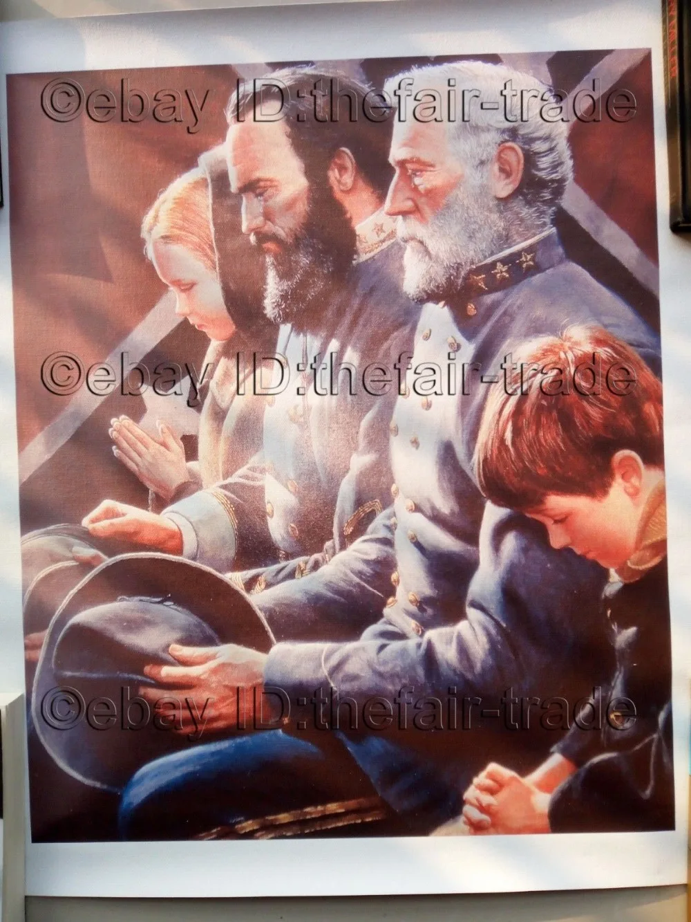 Robert E. Lee Stonewall Jackson American Civil War Confederate Print On Canvas