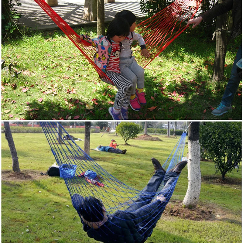 1PC Portable Garden Hammock Swing Hang Mesh Net Sleeping Bed Hamaca for Outdoor Travel Camping Hamak