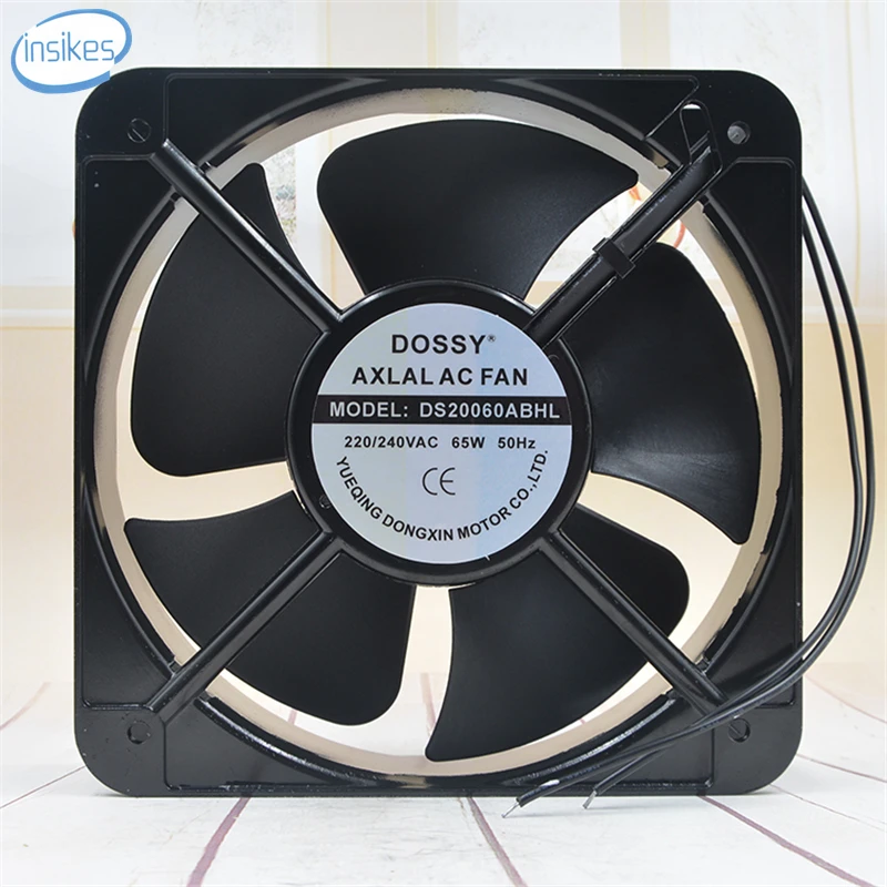 

DHL Free DS20060ABHL AC 220V 0.45A 65W 2600RPM 20060 20cm 200*200*60mm 50HZ 2 Wires Cabinet Cooling Fan Cxhaust Machine