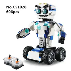 606 шт 2in1 удаленного Управление RC строительные блоки технические трансформации робот-трансформер USB электрические игрушки для Дети Детские