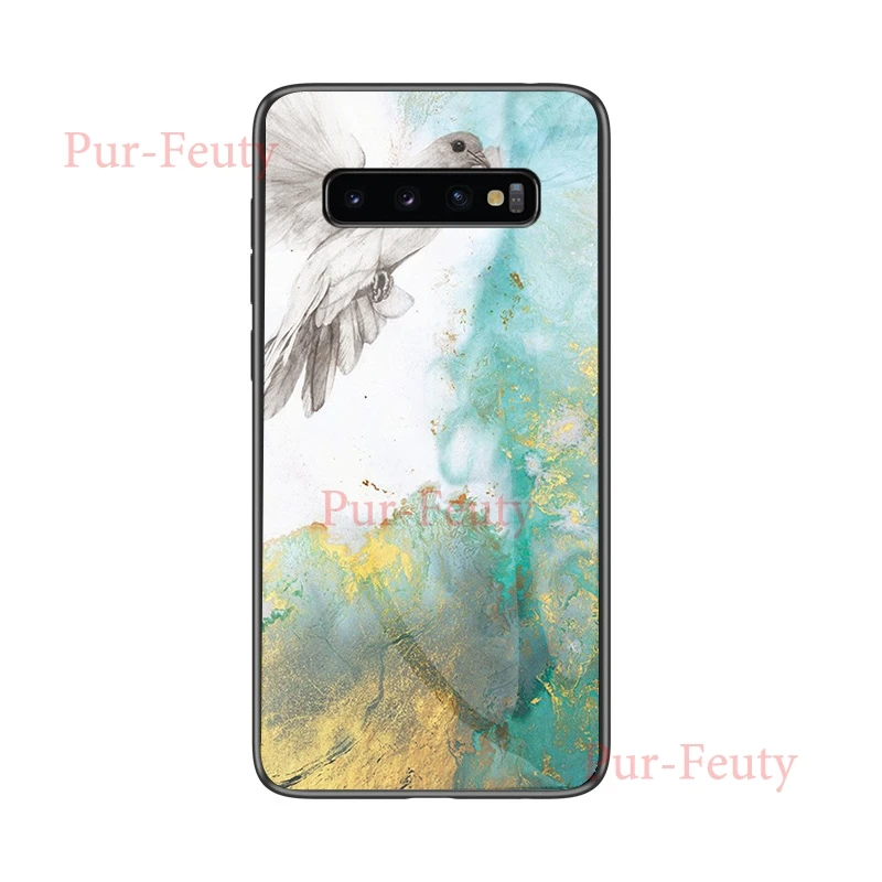 Чехол для samsung Galaxy S10 10S Galaxy ys10 G973FD G973F/DS мраморная зернистая жесткая защитная задняя крышка из закаленного стекла для samsung S10 - Цвет: style 02