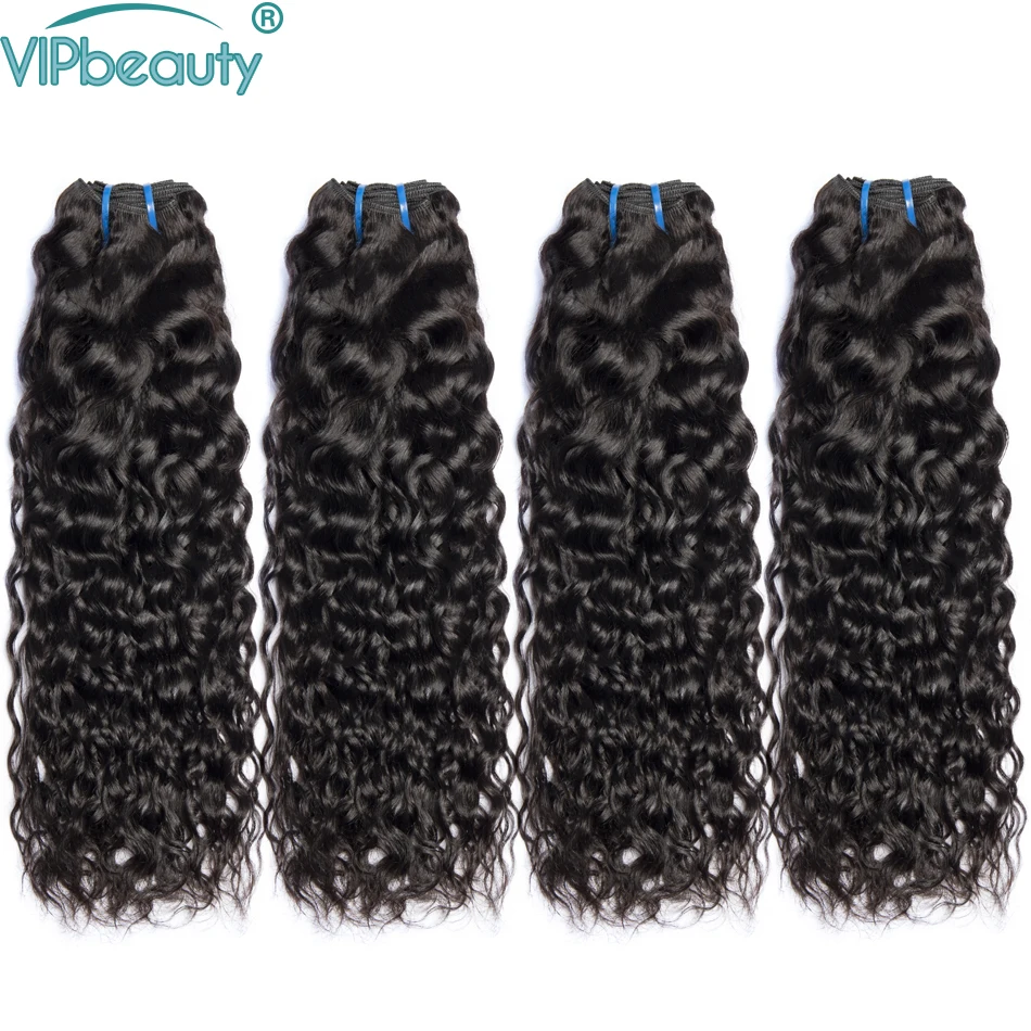 

Vipbeauty Brazilian water wave remy hair extension 100% human hair bundles 3 bundles/lot