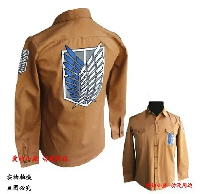 New Fashion Attack On Titan Eren Jager Scouting Legion Jacket Coat Cosplay Costumes Pring And Autumn Long Sleeve Clothes Shirt Shirt Collar Shirt Organizerclothes Pen Aliexpress