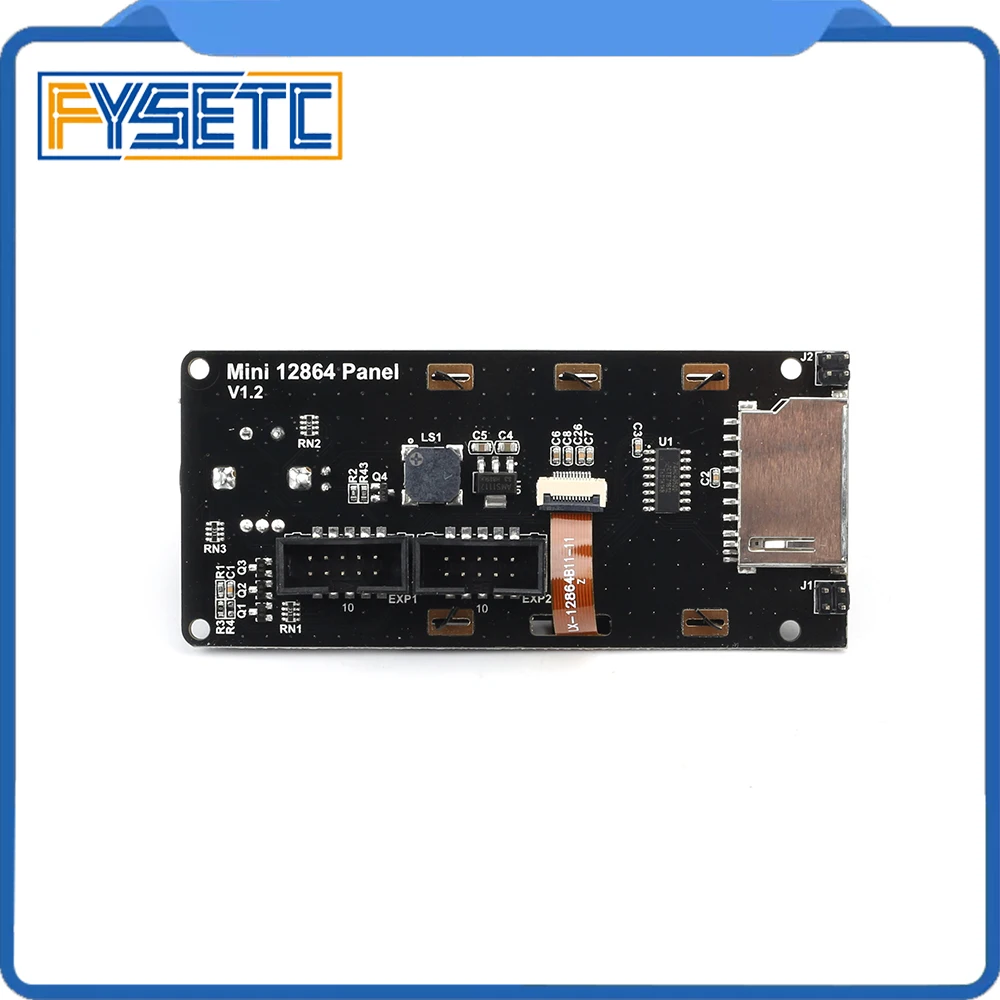 Цена Тип D mini 12864 v1.2 смарт дисплей MINI12864 ЖК экран белый на черном поддерживает Marlin DIY с sd картой аксессуары для 3d принтера