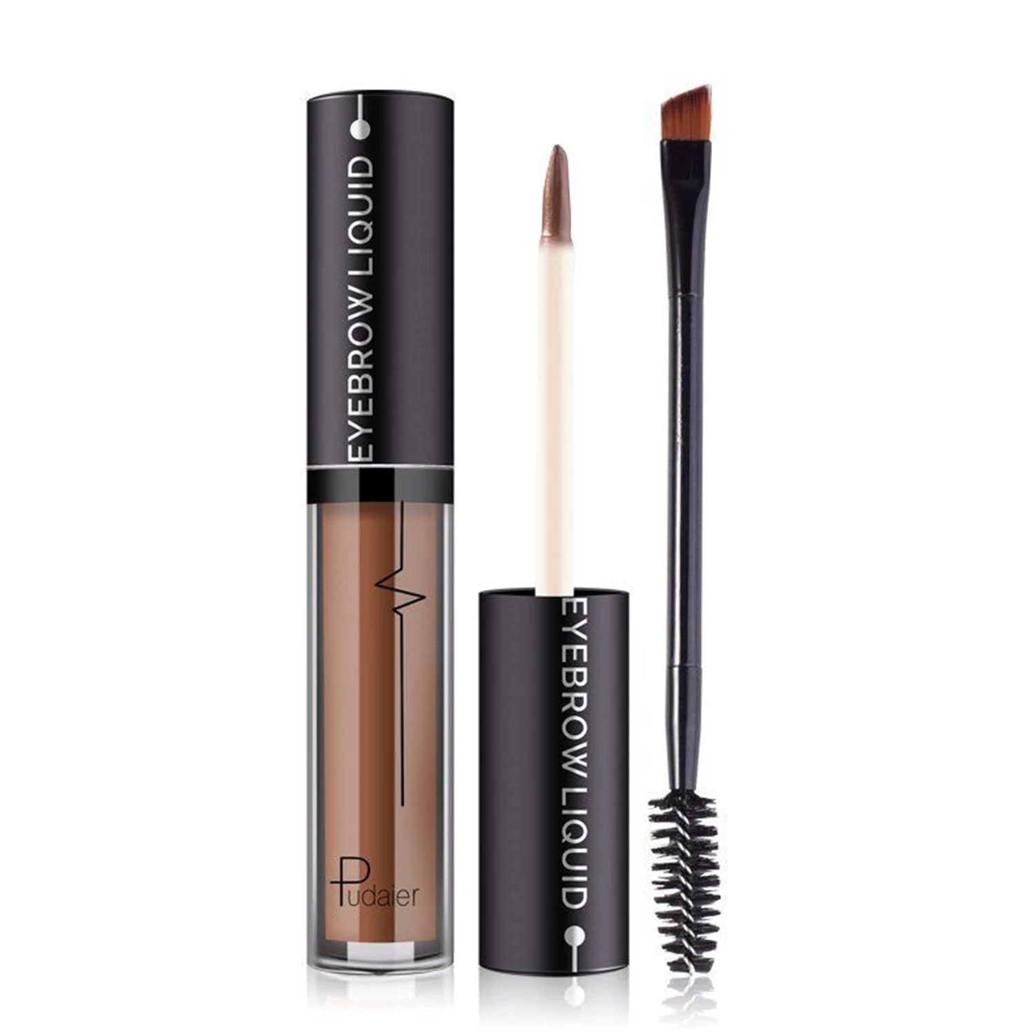 Waterproof Eyebrow Enhancers Eyebrow Gel Liquid EyeBrow With double-ended Makeup brush cosmetics tools use in professional - Цвет: Dark Coffee