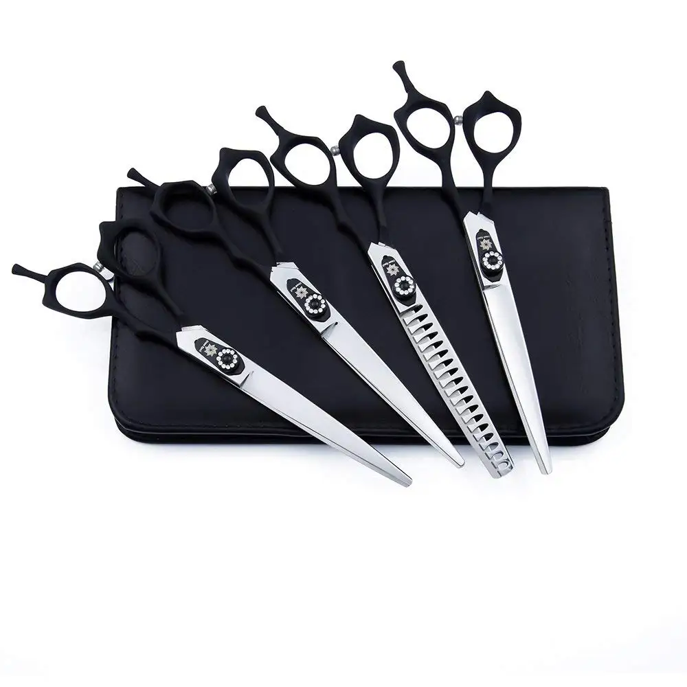 Professional Elastic Handle Pet Grooming Scissors Set 7.0'', Dog