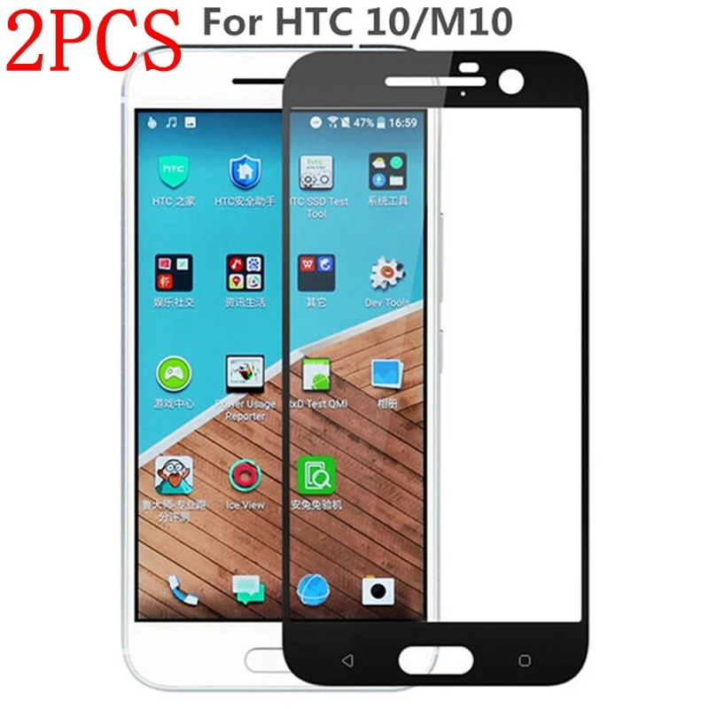 Закаленное стекло с полным покрытием для HTC One M10 2 шт. защитная пленка 10 Защитное