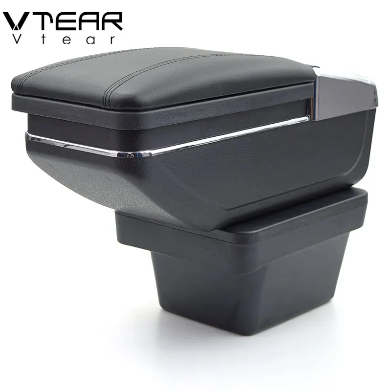 

Vtear For Chery Tiggo 2 3x Accessories Armrest Car Storage Box Rotatable Interior Leather Abs Arm Rest Car-Styling Decoration