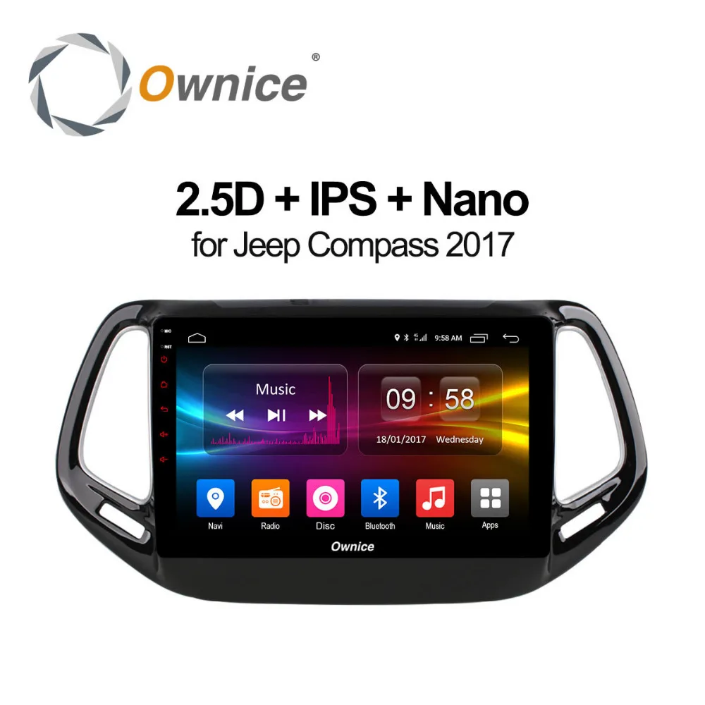 Perfect IPS 10.1" Android 8.1 2G RAM 4G SIM LTE CAR DVD Player GPS Map camera TV TPMS Bluetooth 4.1 RDS Radio Wifi for JEEP Compass 2017 0